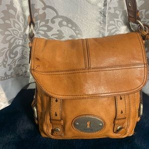 Cognac fossil bag good used condition see pics for condition